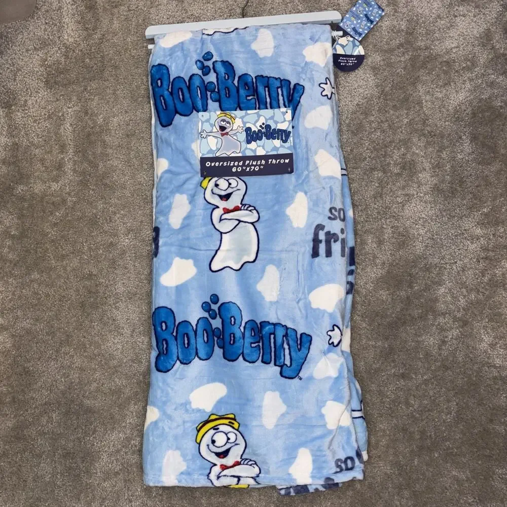 Boo-Berry Count Chocula Franken Berry Cereal Monsters Plush Throw Blankets 3